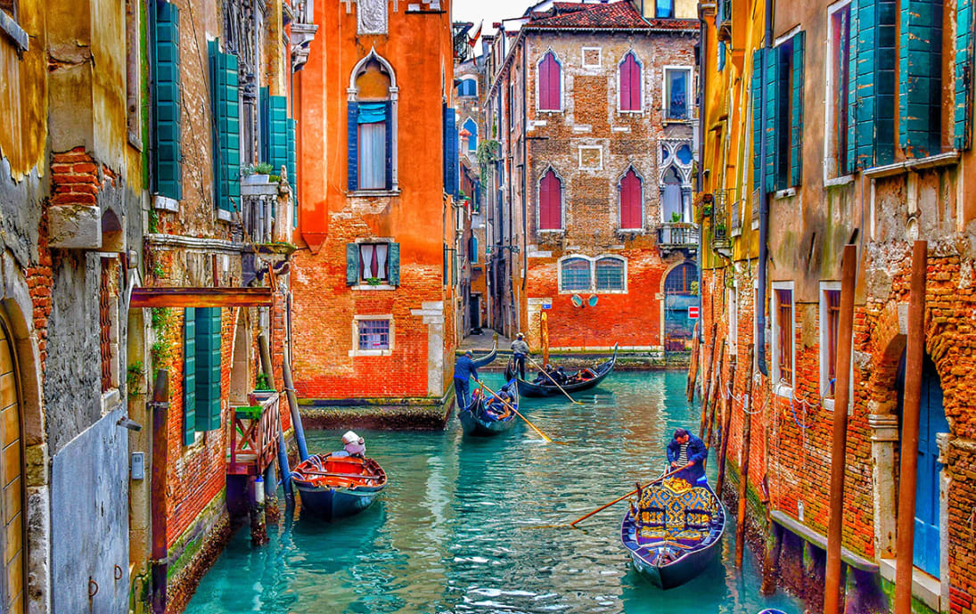 Venice's colourful waterways