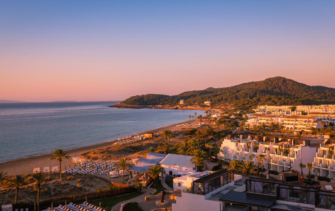 Sunrise over Playa d'en Bossa Beach