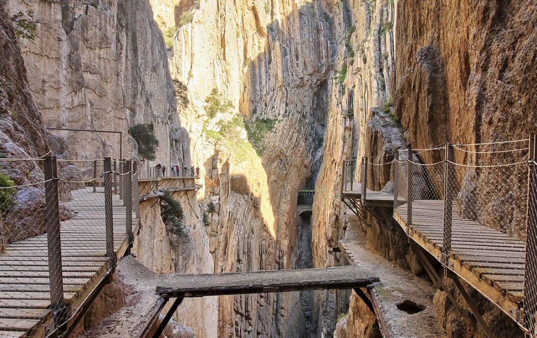 Caminito del Rey walkway in the Malaga region