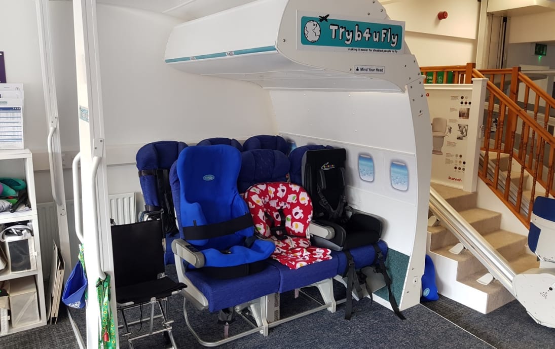 QEF Tryb4uFly cabin at William Merritt Disabled Living Centre
