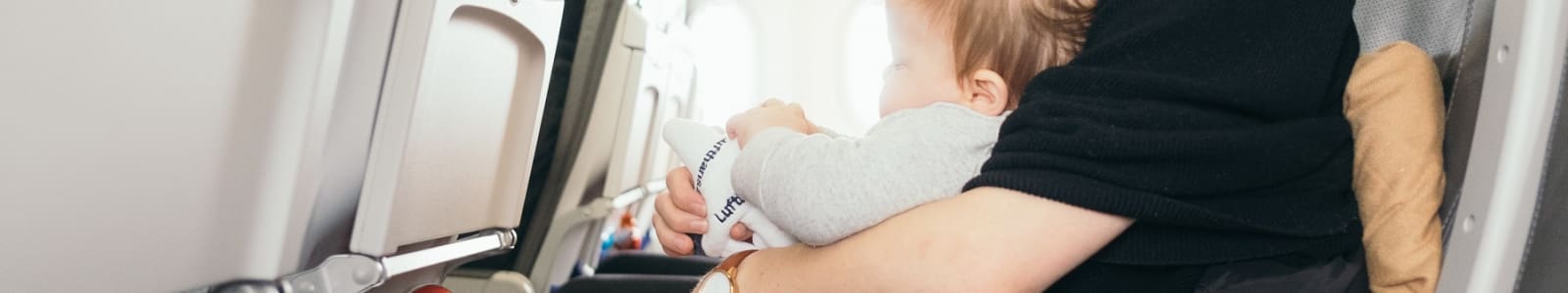 Baby on airline flight