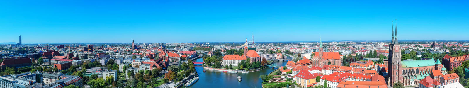 Panorama of Wroclaw, Poland