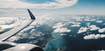 Flying over Bahamas