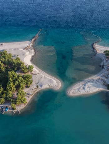 Halkidiki beaches from above