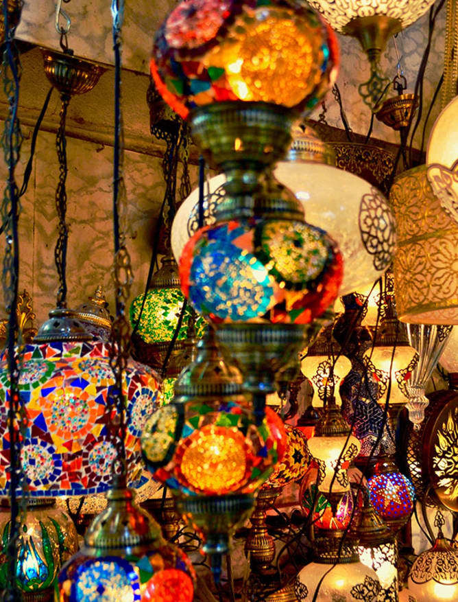Colourful lanterns at the market
