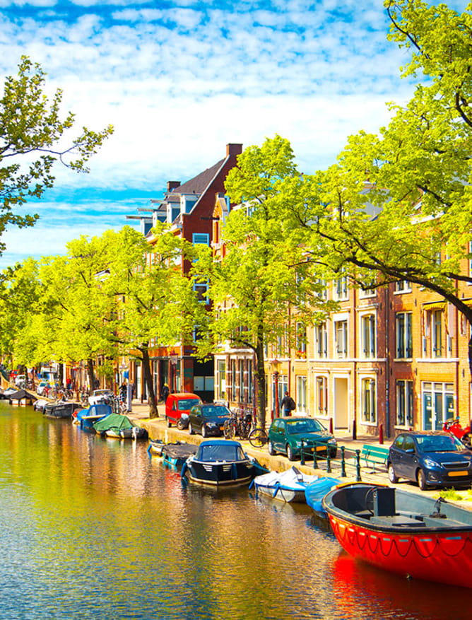 Canals in the sun, Amsterdam