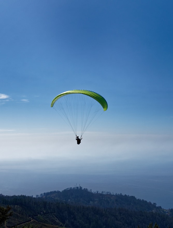 Parasailer above Madeira