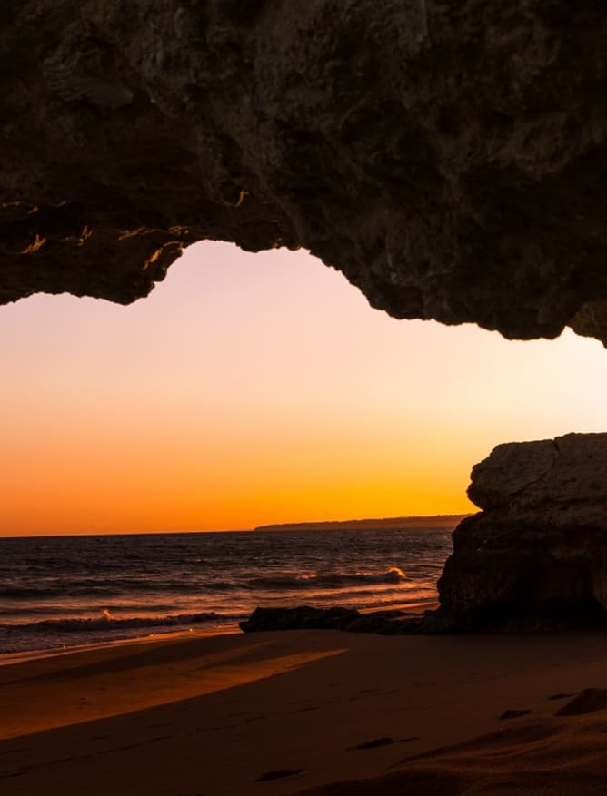 Albufeira beach sunset