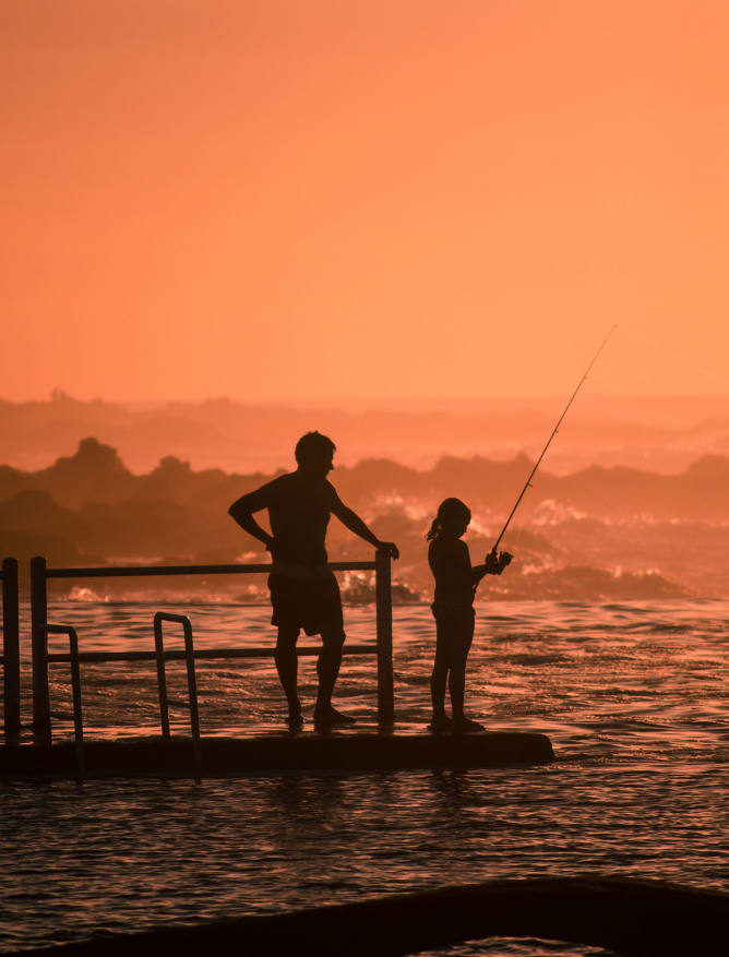 Tenerife fishing at dusk