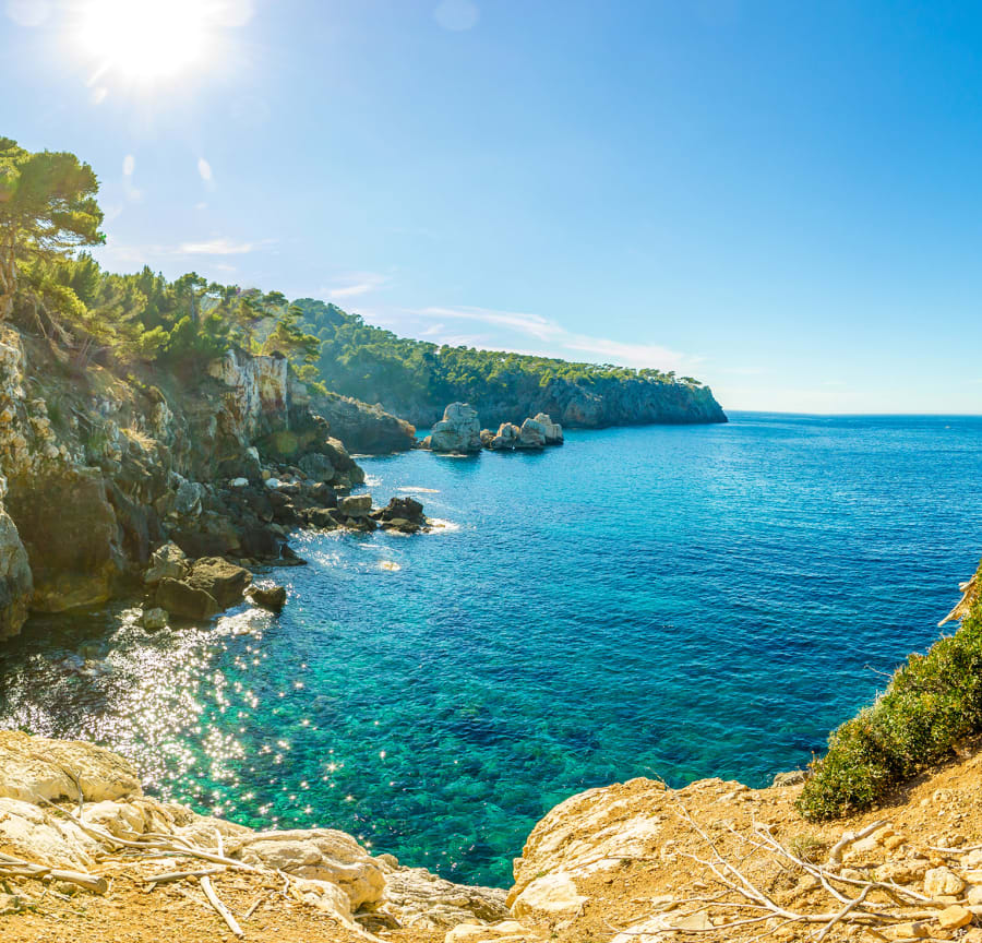 Remote Ibiza coastline